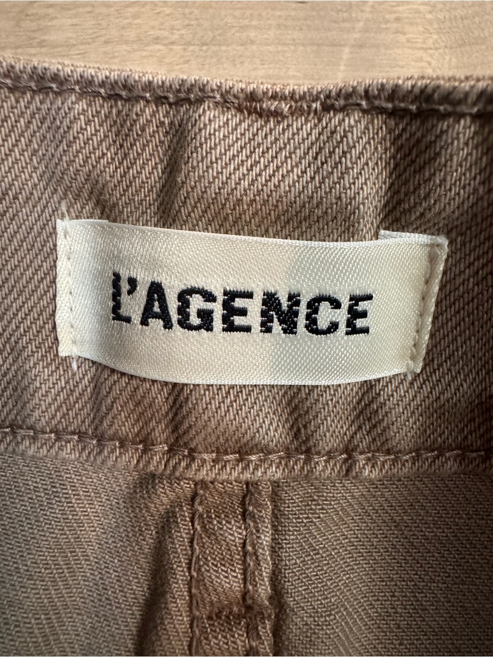 L'AGENCE Liora High-Rise Wide-Leg ankle khaki Jean - Picture 5 of 11